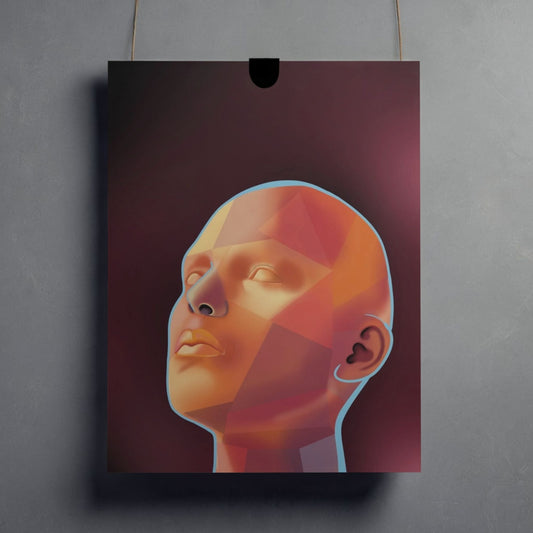 Abstrakter Kunstdruck in Museumsqualität | Modernes Frauenporträt - Jasmin Moody