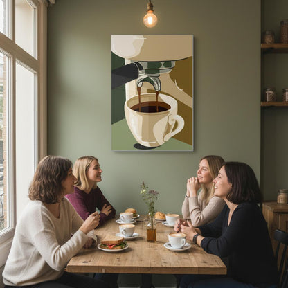 Kunstdruck - Set "Moderne Café - Kultur" - 3er Set in Museumsqualität - Jasmin Moody